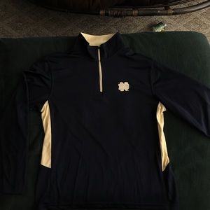 Navy Blue Notre Dame quarter zip